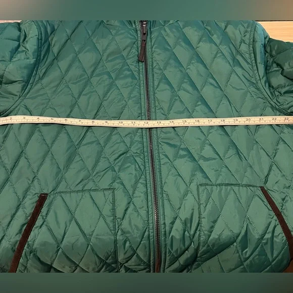 Topman Green Quilted Hooded Jacket XL Men’s Lightweight Zip Up Coat | Comfy Cozy - Picture 9 of 9